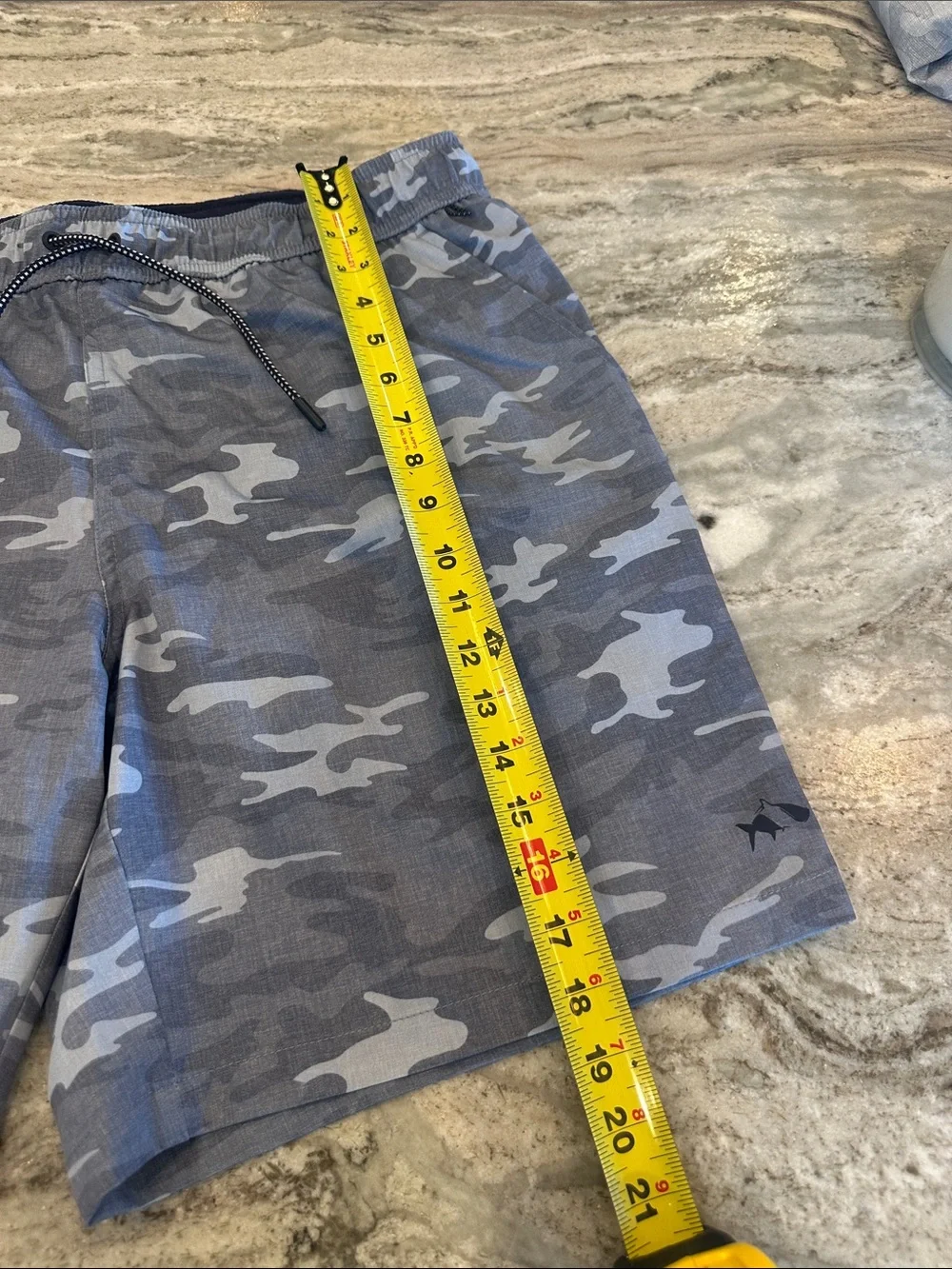 Gray Camo Swim/Active Shorts